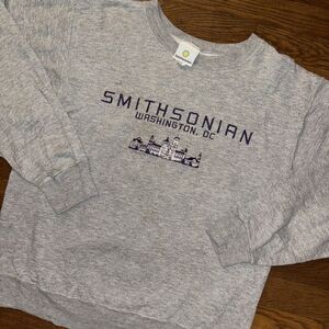 VTG Smithsonian Sweatshirt Adult Medium Gray Souvenir Washington DC Made‎ In USA